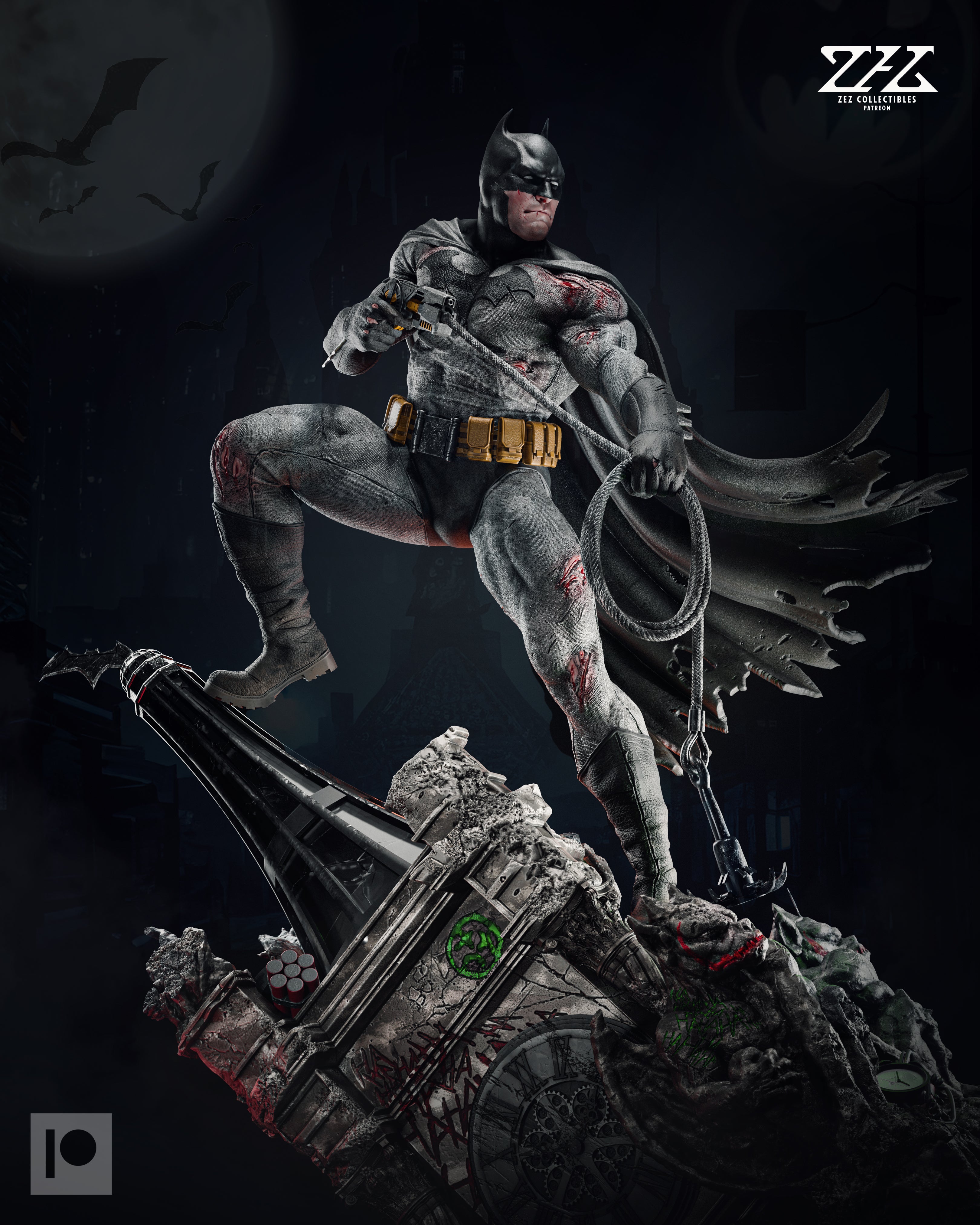 Batman Collectible Statue by Zez Studios 1 6 Scale Hand