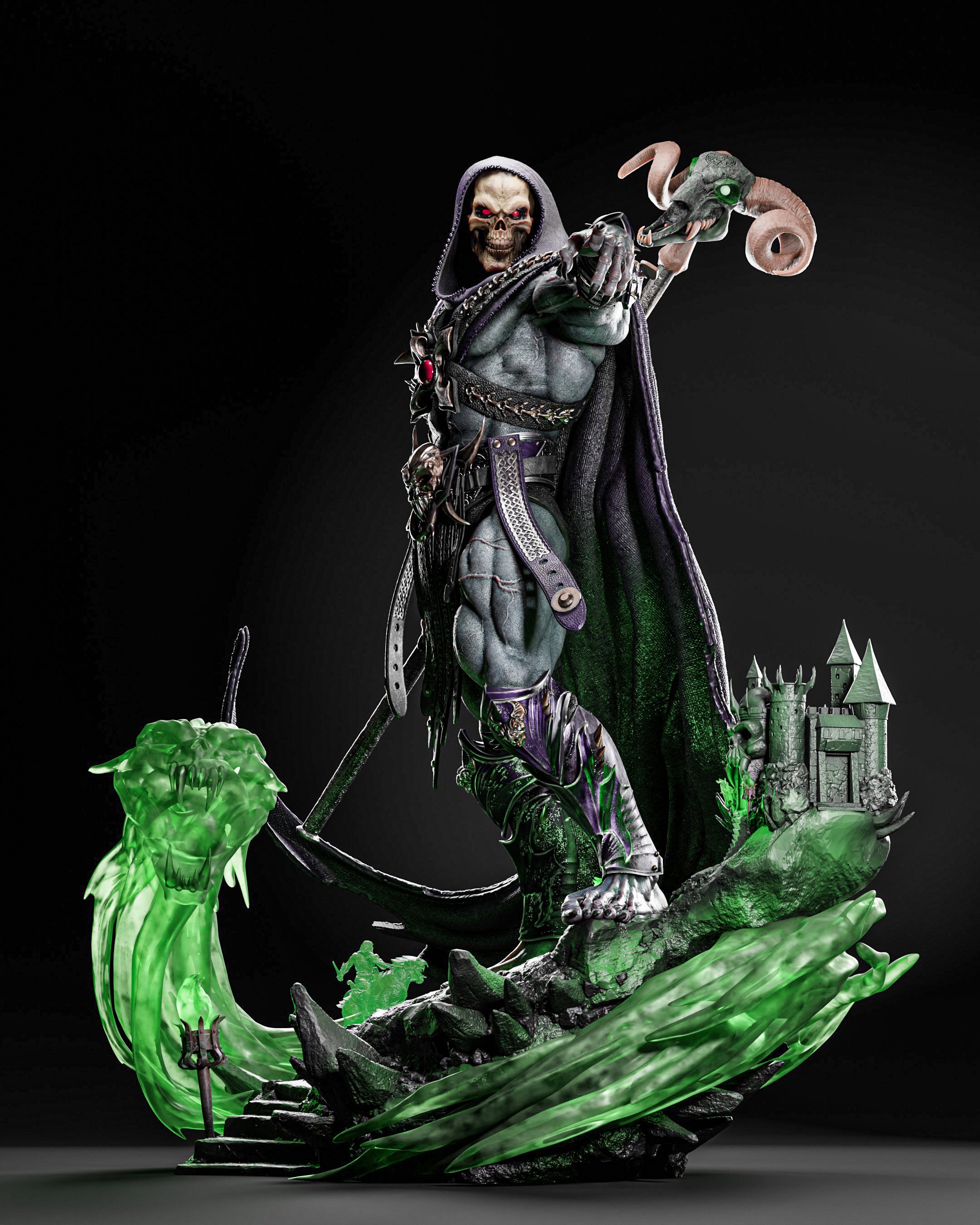 Skeletor Statue Bust hotsell