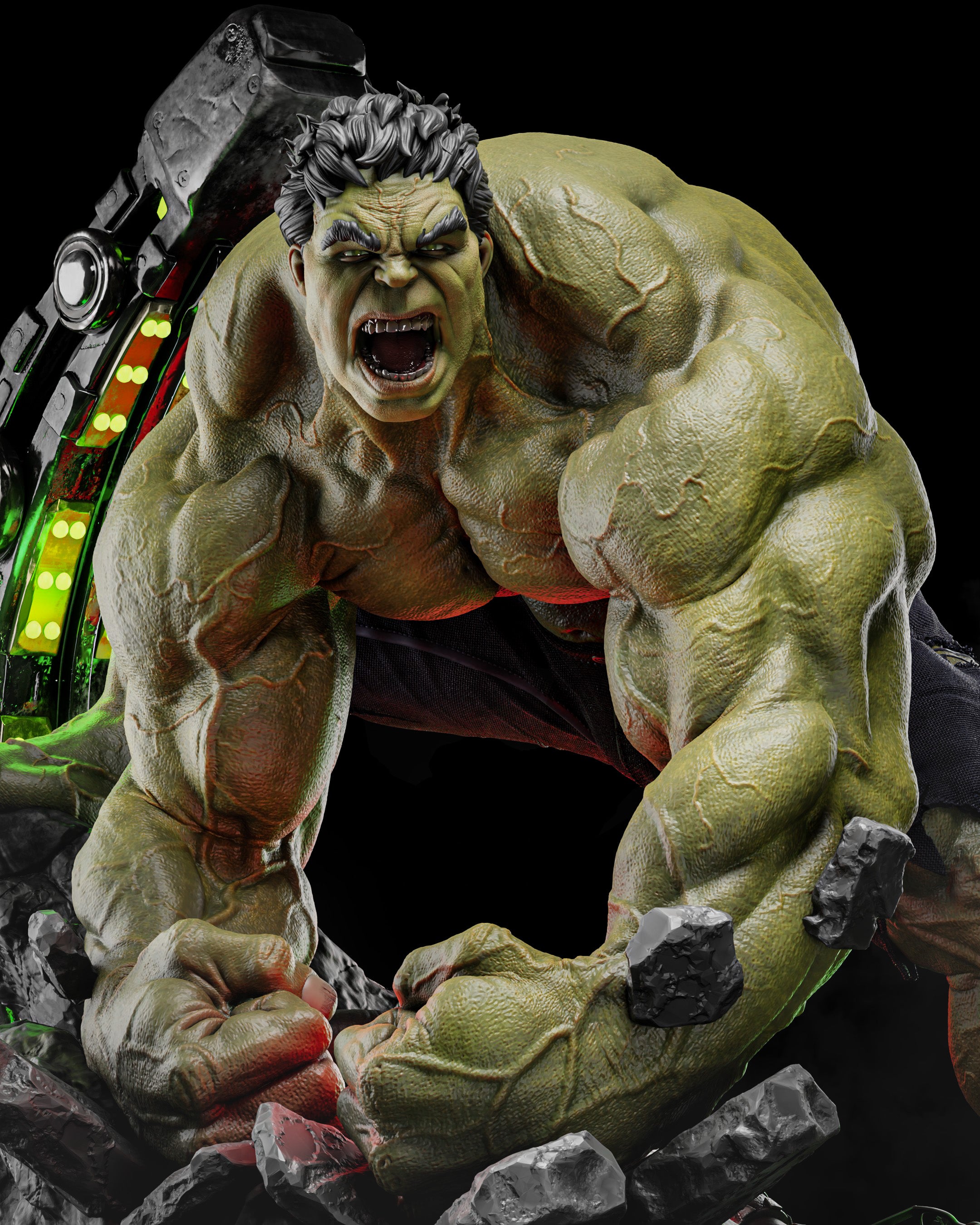 Hulk Collectible Statue by ZeZ Studios - unpainted or painted versions