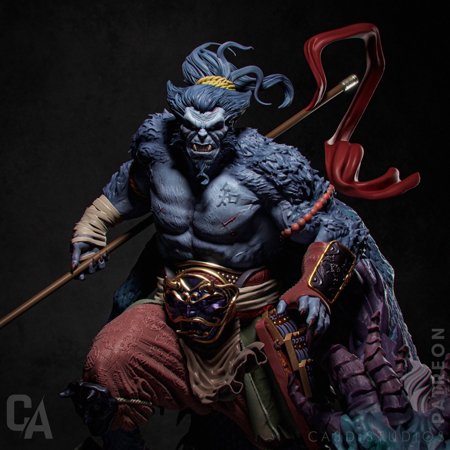 
                  
                    Samurai Beast - Collectible Statue by CA3D studios - unpainted or painted versions
                  
                