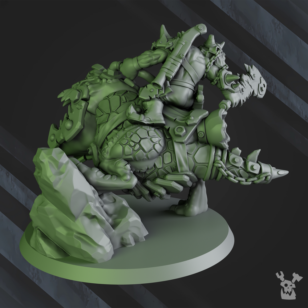 
                  
                    Miniatures - Dakka Dakka - Arzott 'Da Toot on Supahog (Orc)- For Wargames and Tabletop Games,  Collectors, and Painters
                  
                