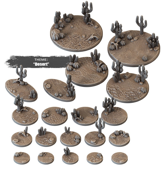 Epic Bases - Desert - Detailed Miniature Bases for Wargames and Tabletop Games,  Collectors, and Painters (Copy)