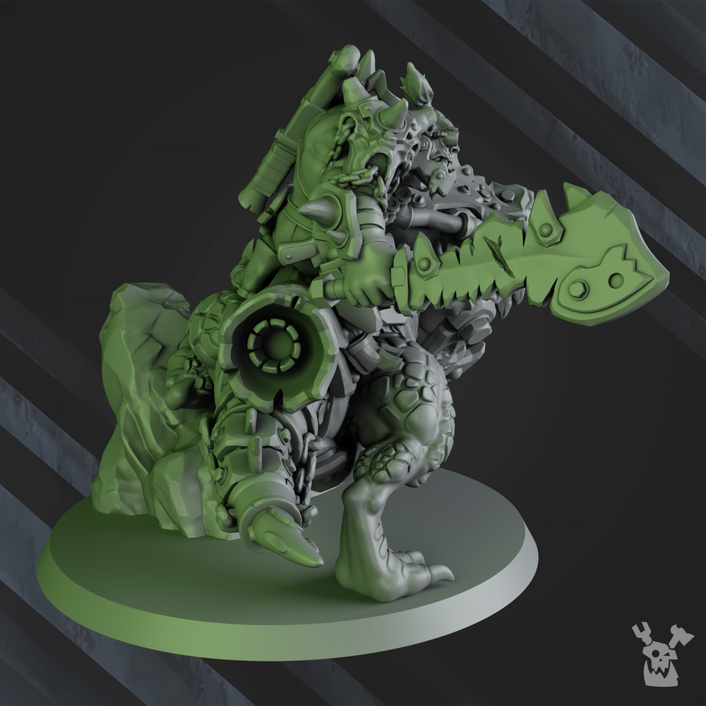 
                  
                    Miniatures - Dakka Dakka - Arzott 'Da Toot on Supahog (Orc)- For Wargames and Tabletop Games,  Collectors, and Painters
                  
                