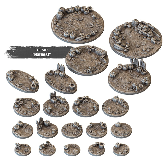 Epic Bases - Harvest - Detailed Miniature Bases for Wargames and Tabletop Games,  Collectors, and Painters