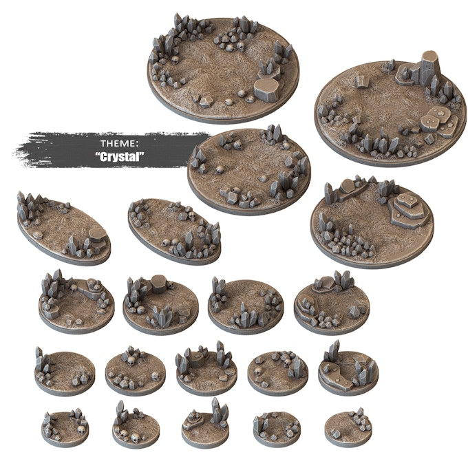 Epic Bases - Crystal - Detailed Miniature Bases for Wargames and Tabletop Games,  Collectors, and Painters