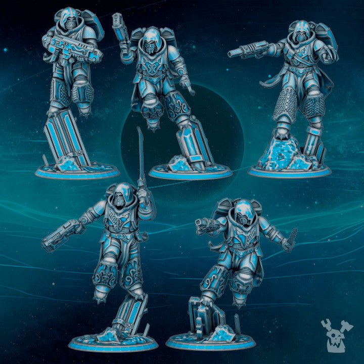 Miniatures - Dakka Dakka Scylla Legion - Assault Brothers Squad - For Wargames and Tabletop Games,  Collectors, and Painters