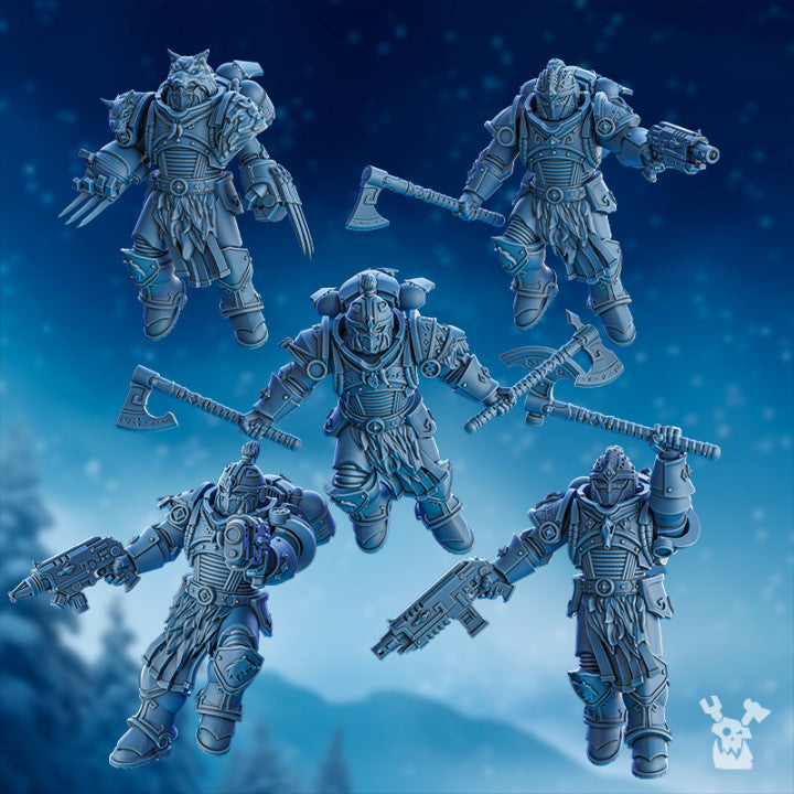 
                  
                    Miniatures - Dakka Dakka Stormbringers - Tempest Wolf Squad - For Wargames and Tabletop Games,  Collectors, and Painters
                  
                