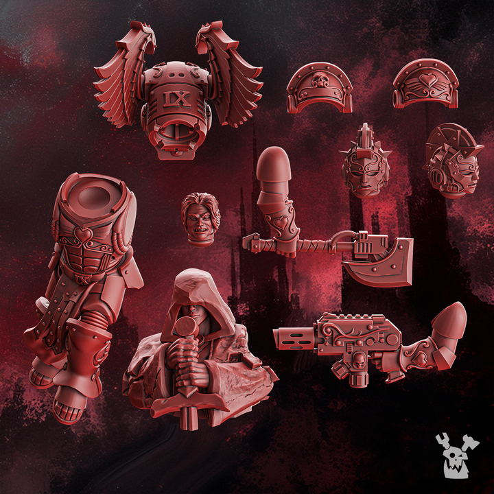 Miniatures - Dakka Dakka The Crimson Wings - Captain Darius - For Wargames and Tabletop Games,  Collectors, and Painters