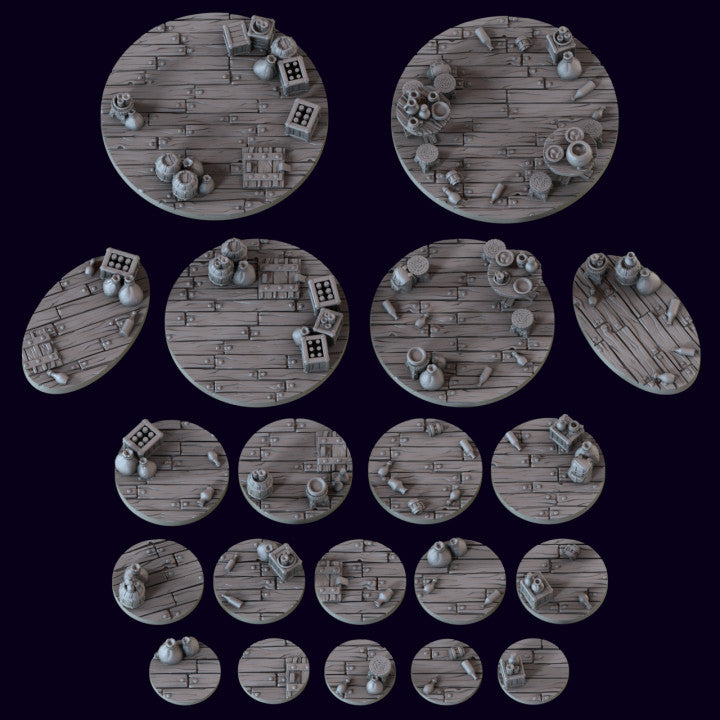 Epic Bases - Tavern - Detailed Miniature Bases for Wargames and Tabletop Games,  Collectors, and Painters