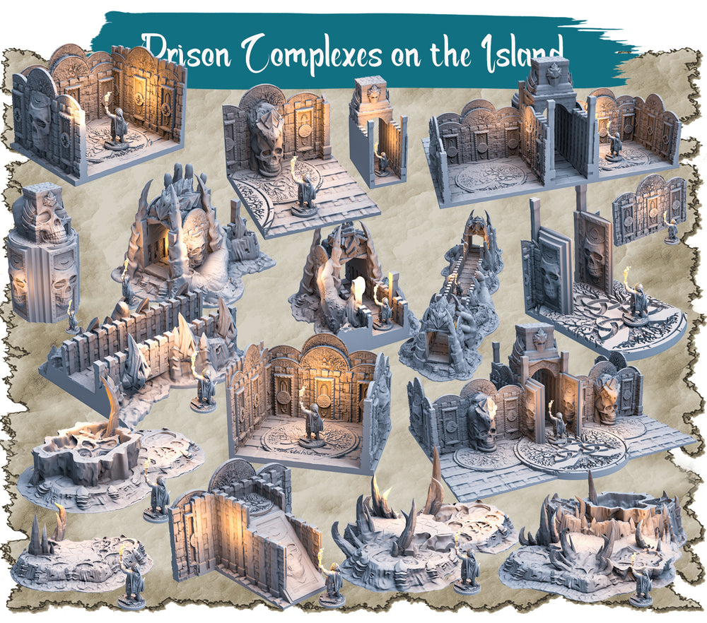 Tabletop/RPG/Wargame Terrain - Hidden Places - Island Prison Complex