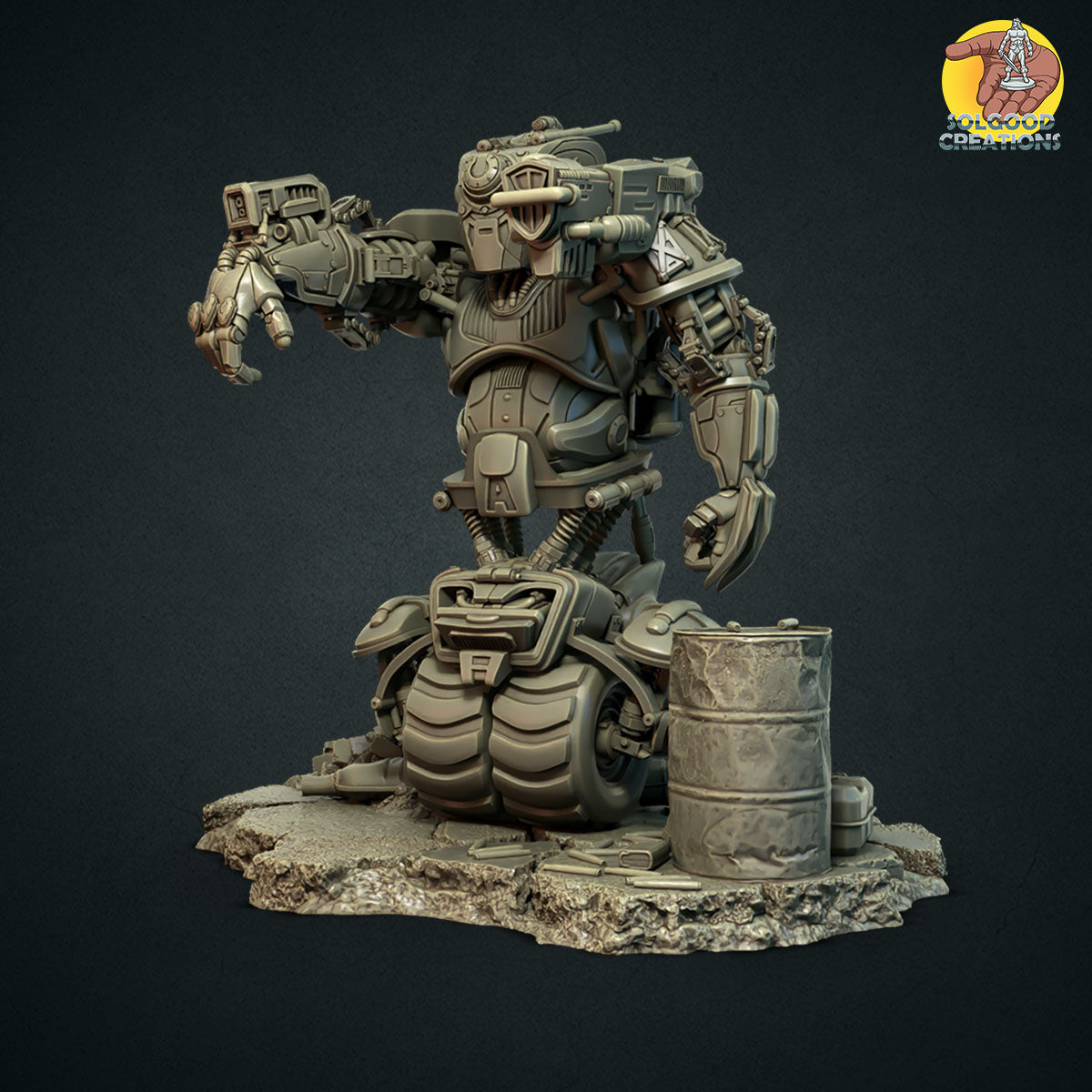 
                  
                    Miniatures - Solgood Creations - Boom Boom the Cyborg Unicycle - For Wargames and Tabletop Games,  Collectors, and Painters
                  
                