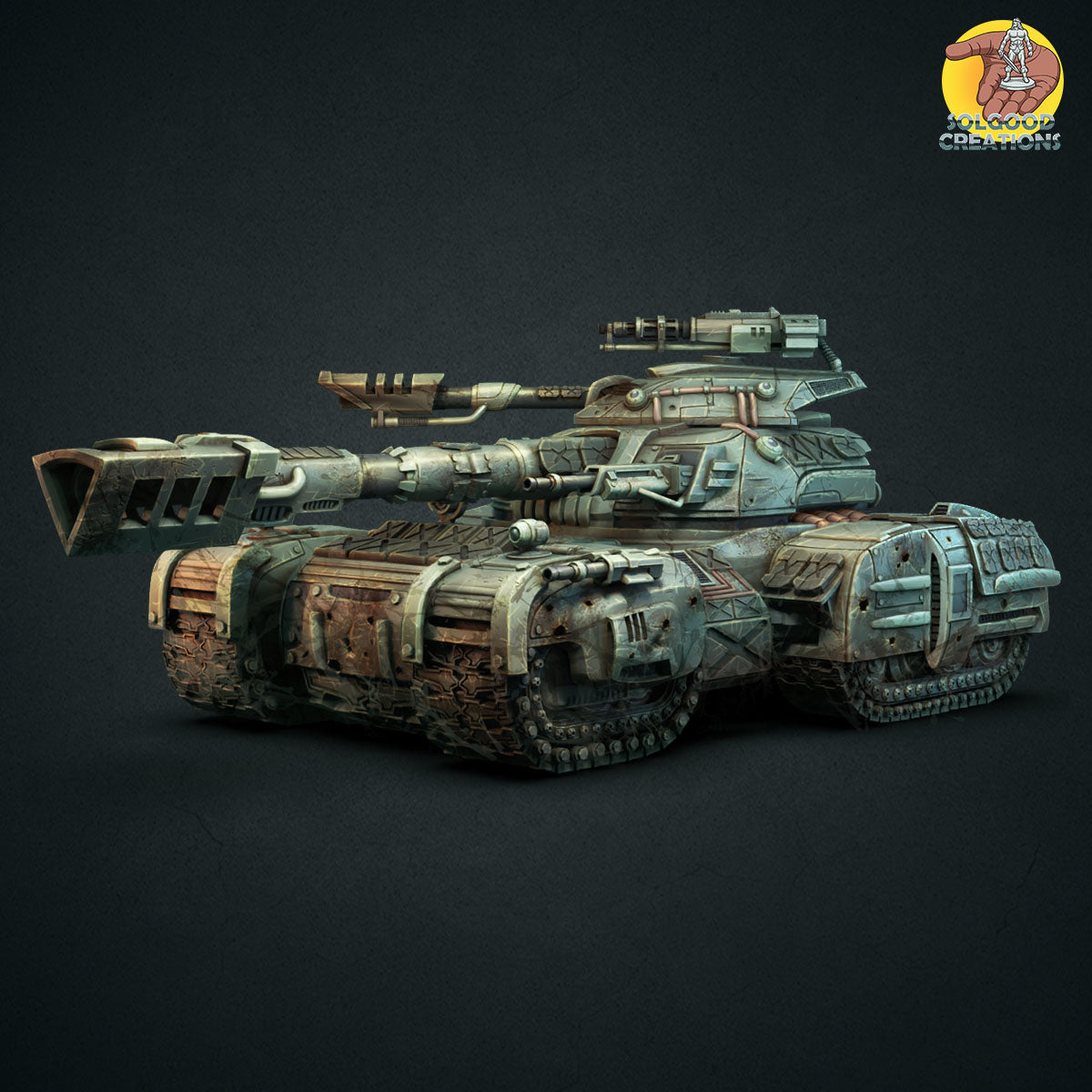 
                  
                    Miniatures - Solgood Creations - Cyber-Smasher Land Tank - For Wargames and Tabletop Games,  Collectors, and Painters
                  
                