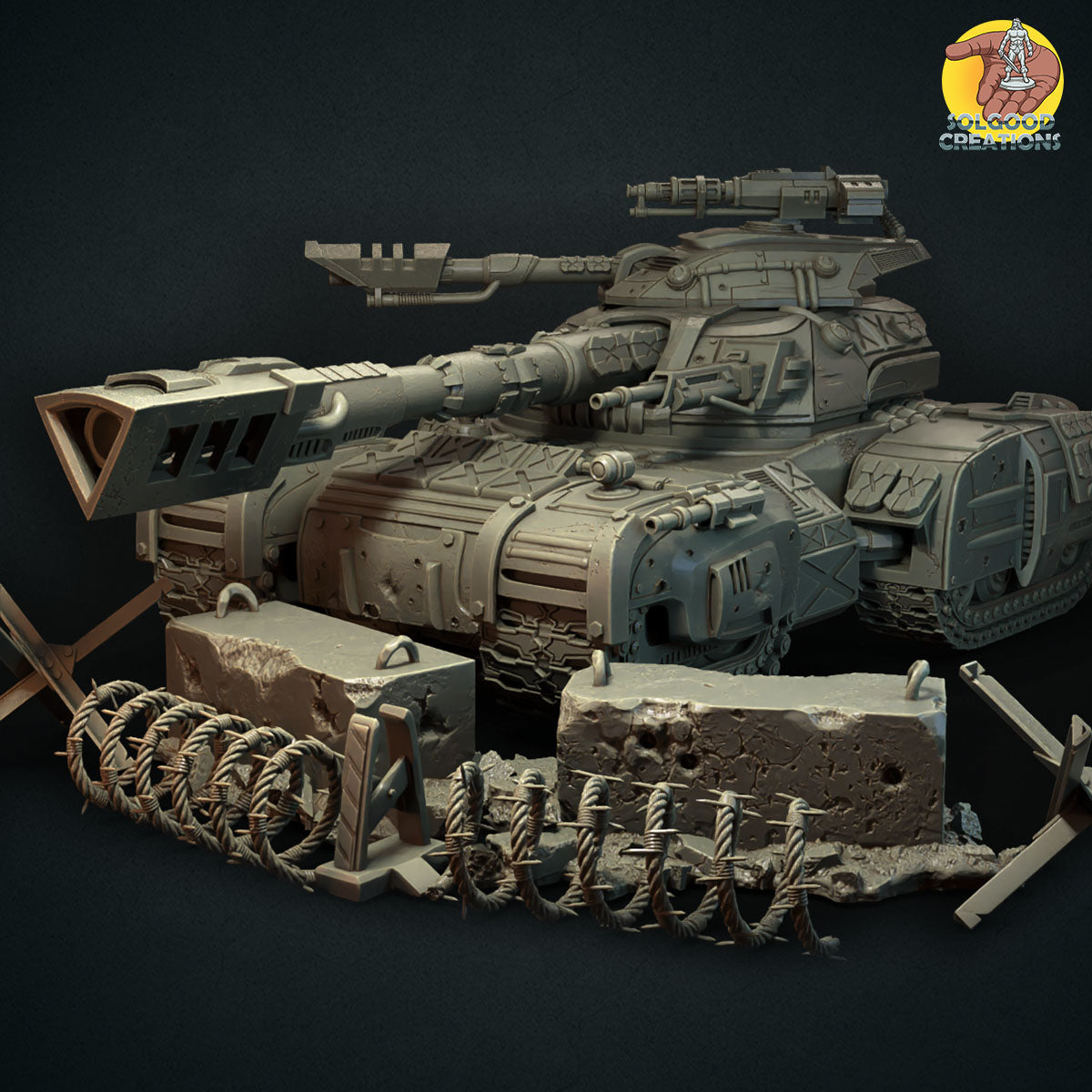 
                  
                    Miniatures - Solgood Creations - Cyber-Smasher Land Tank - For Wargames and Tabletop Games,  Collectors, and Painters
                  
                