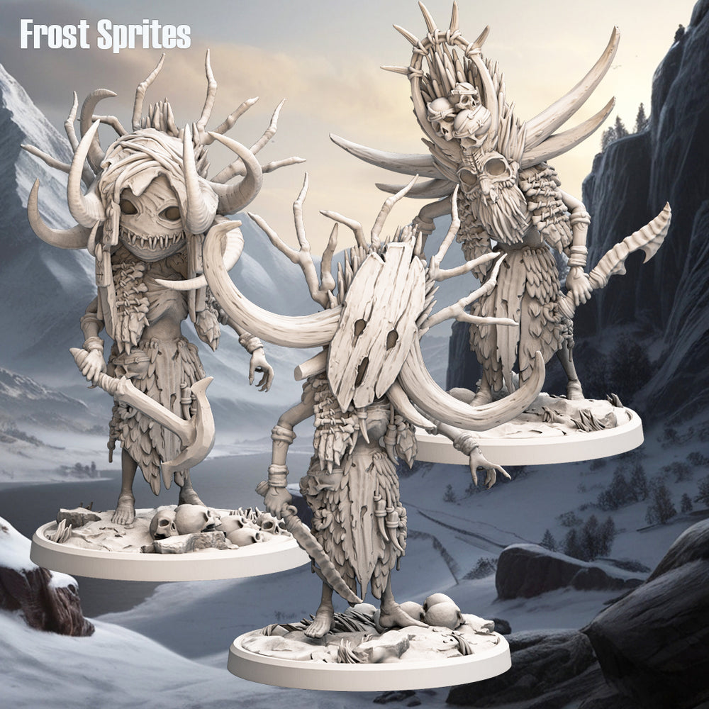 Miniatures - Frost Tribe - Sprite Set - For Wargames and Tabletop Games,  Collectors, and Painters