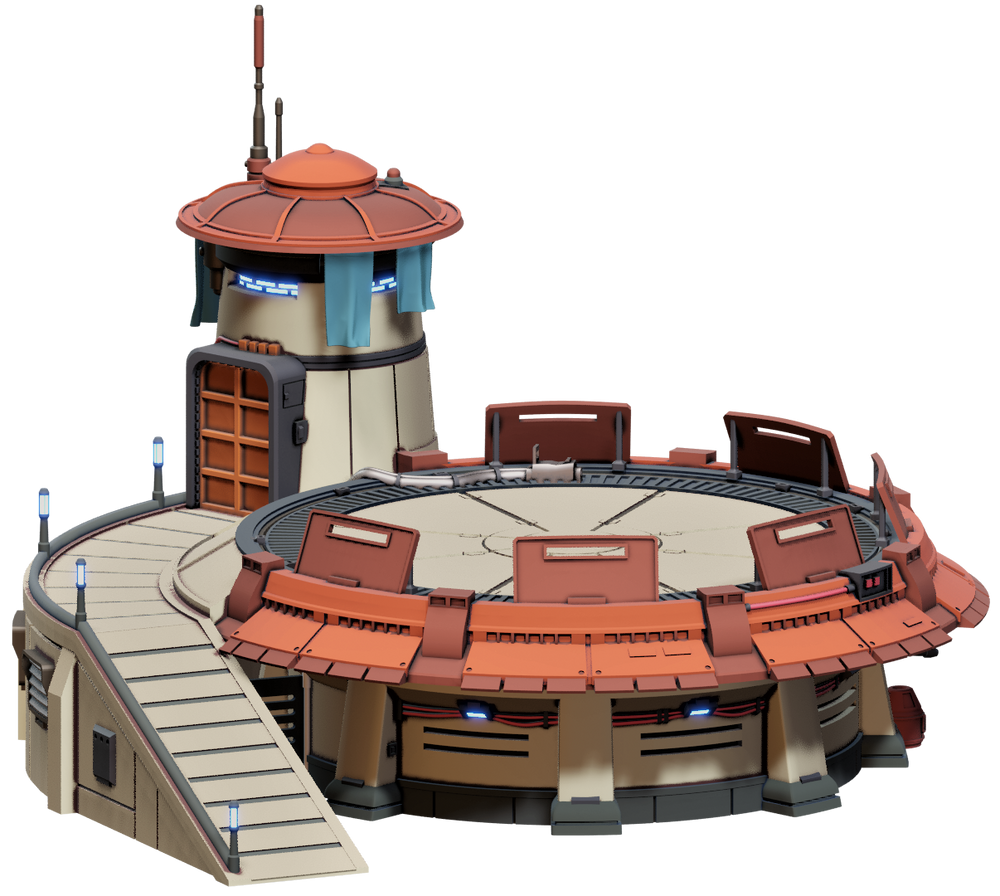 Tabletop Terrain - Outer Rim - Landing Station - Star Wars Legion/D&D/Warhammer