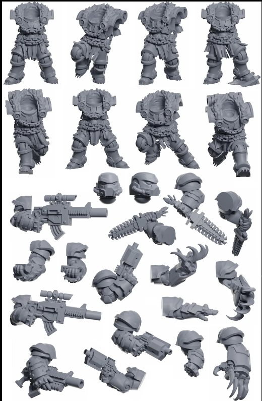 
                  
                    Miniatures - Space Bears - Makwa Marines - For Wargames and Tabletop Games,  Collectors, and Painters
                  
                