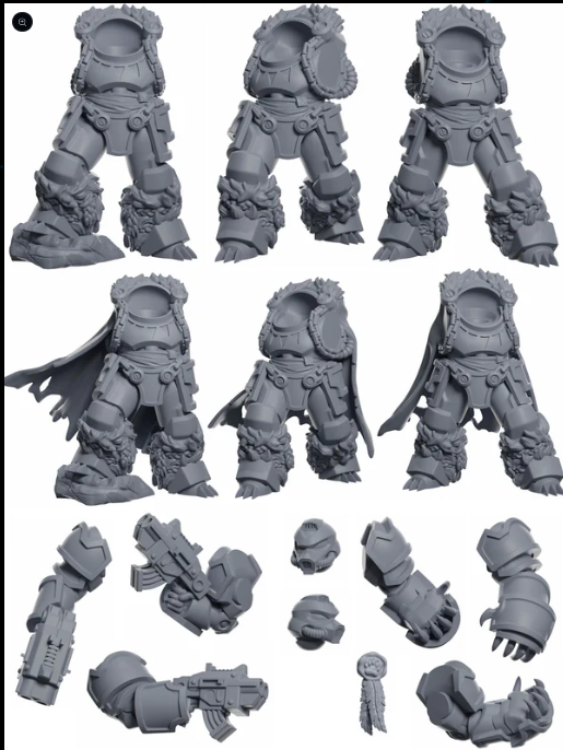 
                  
                    Miniatures - Space Bears - Kodiak Terminators - For Wargames and Tabletop Games,  Collectors, and Painters
                  
                