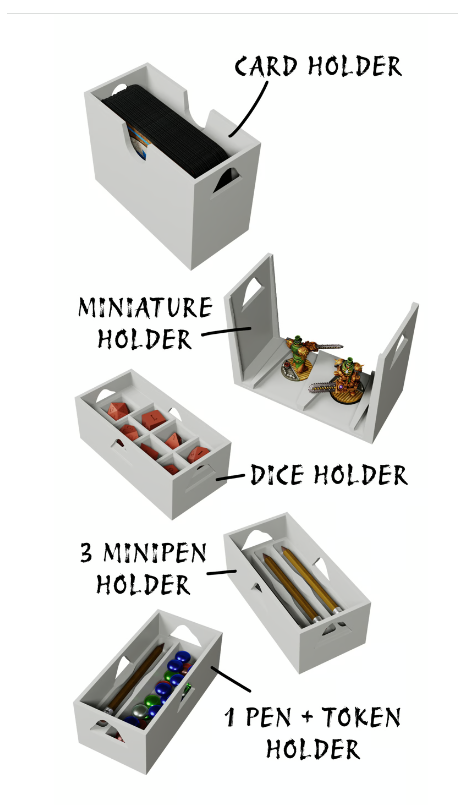 
                  
                    Magic Organizers - Custom 3D printed organizers for Dungeons and Dragons, TCGs, Painters, board games, and more!
                  
                