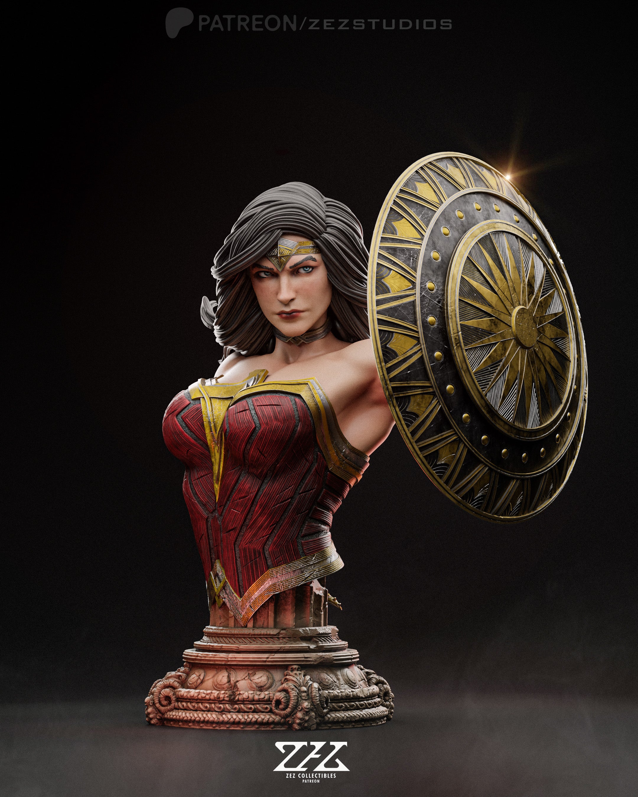 Wonder Woman Collectible Statue/Bust by ZeZ Studios Wonder Woman Collectible Statue/Bust by ZeZ Studios