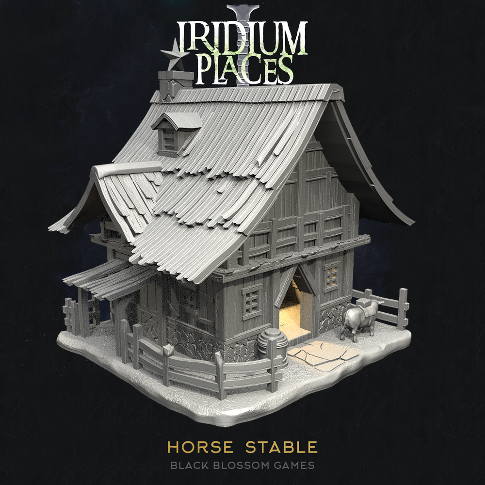 Iridium Places - Horse Stable - Multi-level/interior playable table top terrain